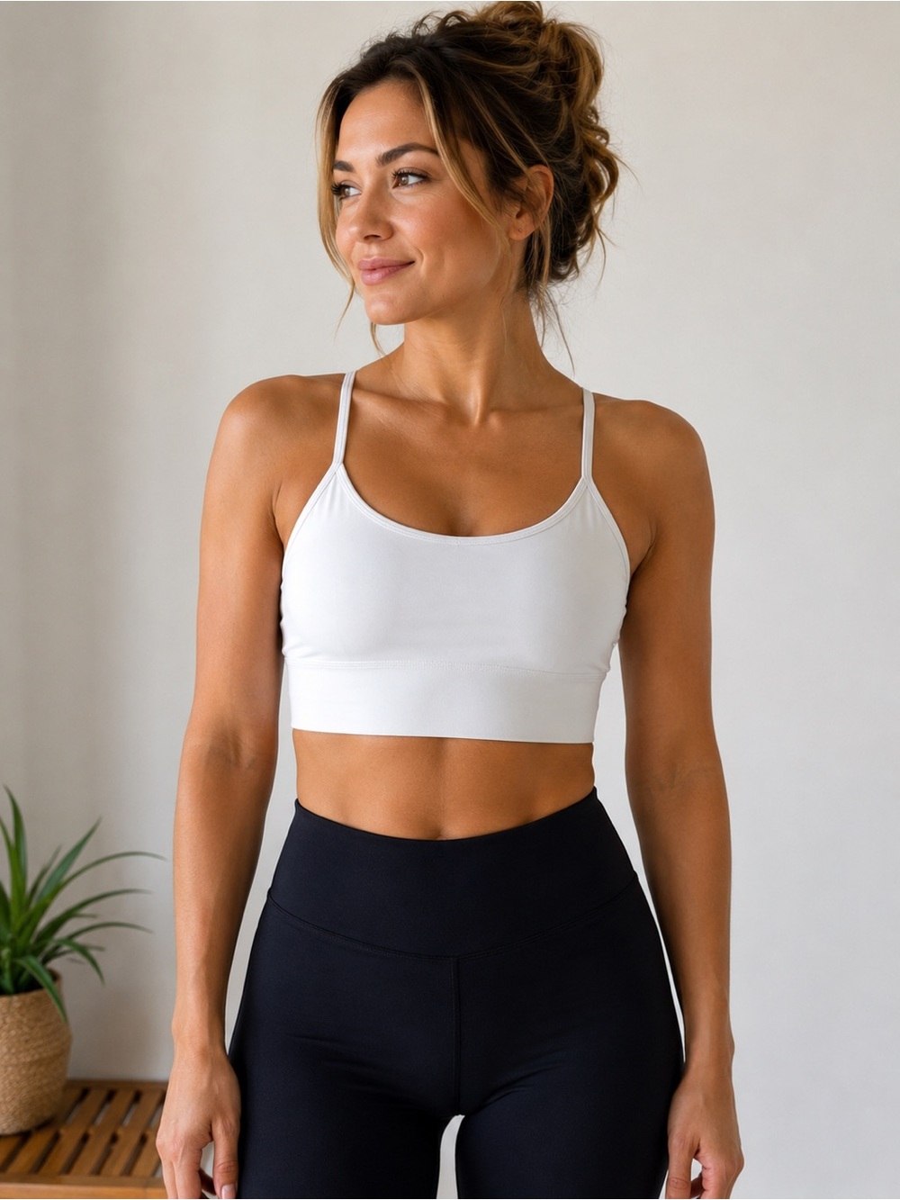 Lululemon White Y-Back Sports Bra